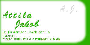 attila jakob business card